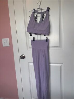Calia by Carrie UnderwoodLavender Women's High-Waist Yoga Pants & Sports Bra Set